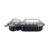 Black Base Rectangular 2-Compartment Container